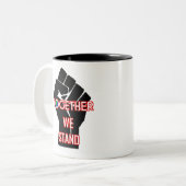 Gemeinsam stehen wir zweifarbige tasse (Vorderseite Links)