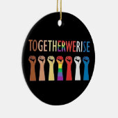 GEMEINSAM STEIGEN WIR AN DER RUNDEN BAUMORNAMENT KERAMIK ORNAMENT (Rechts)