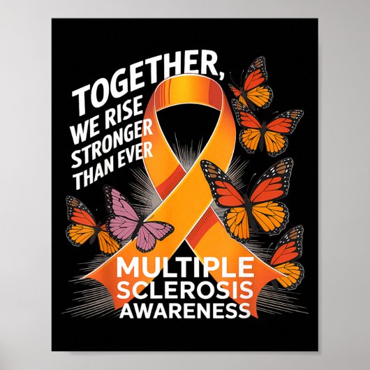 Gemeinsam steigen wir auf Multiple Sklerose-Bewuss Poster (Vorne)