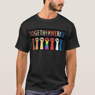 GEMEINSAM STEIGEN WIR DEN SCHWARZEN T - SHIRT DER 
