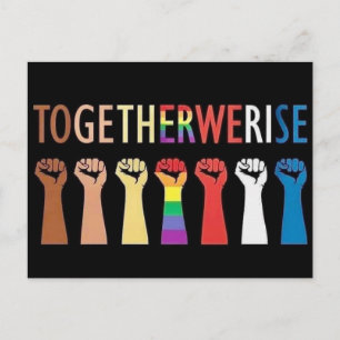 GEMEINSAM STEIGEN WIR POSTCARD POSTKARTE