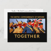 Gemeinsam ~ The British Commonwealth of Nations Postkarte (Vorne/Hinten)