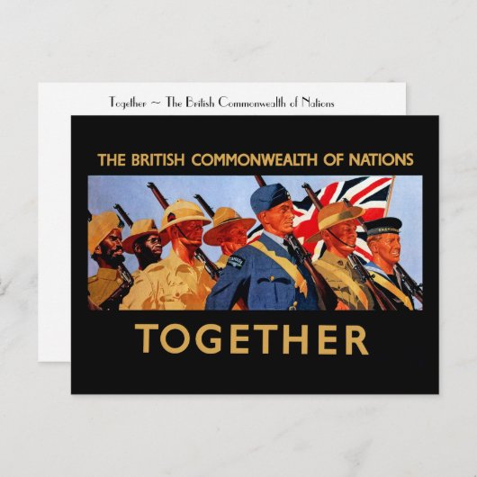 Gemeinsam ~ The British Commonwealth of Nations Postkarte (Vorne/Hinten)