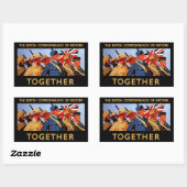 Gemeinsam ~ The British Commonwealth of Nations Rechteckiger Aufkleber (Blatt)