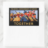Gemeinsam ~ The British Commonwealth of Nations Rechteckiger Aufkleber (Tasche)