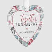 Gemeinsam und Merry Holiday Greenerity Foto Ornament (Vorderseite)