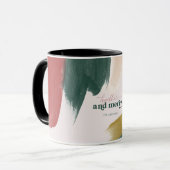 Gemeinsam und Merry | Modern Monogram Christmas Tasse (Vorderseite Links)