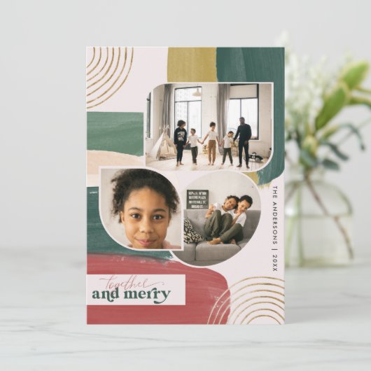 Gemeinsam und Merry | Modernes Abstraktes Foto Wei (Stehend Vorderseite)