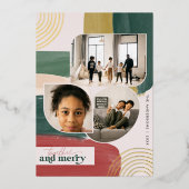 Gemeinsam und Merry | Modernes Abstraktes Foto Wei Folieneinladung (Vorderseite)