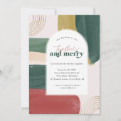 Gemeinsam und Merry | Modernes WeihnachtsParty Einladung (Vorderseite)