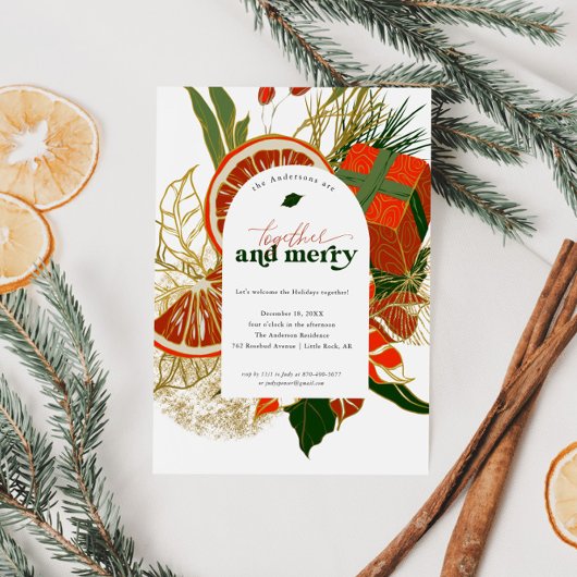 Gemeinsam und Merry | Modernes WeihnachtsParty Einladung