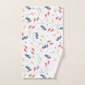 Gemeinsam wandern: Das Muster des Footprint Badhandtuch Set (Handtuch)