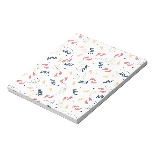 Gemeinsam wandern: Das Muster des Footprint Notizblock (Rotiert)