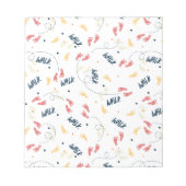 Gemeinsam wandern: Das Muster des Footprint Notizblock (Vorderseite)