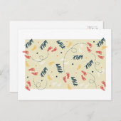 Gemeinsam wandern: Das Muster des Footprint Postkarte (Vorne/Hinten)