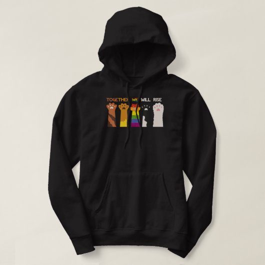 Gemeinsam werden wir aufsteigen - Katzenpaw Hoodie (Design vorne)
