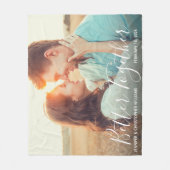 Gemeinsam | Whimsy Typografy Couple's Foto Fleecedecke (Vorderseite)