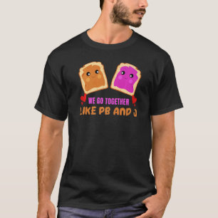 Gemeinsam wie Pb & J Peanut Butter Jelly Food Gra T-Shirt