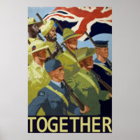 'Gemeinsam' WW2 Propaganda-Poster