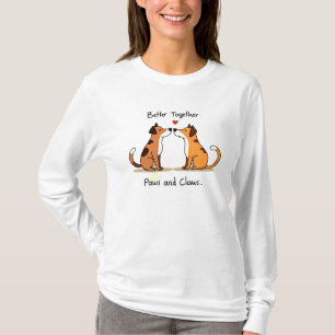 Gemeinsam: Zwei Cartoon-Hunde T-Shirt