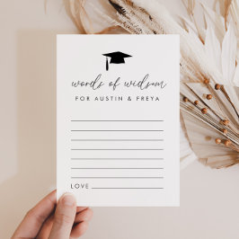 Gemeinsame Abschluss Wörter von Weisheitskarten Einladung