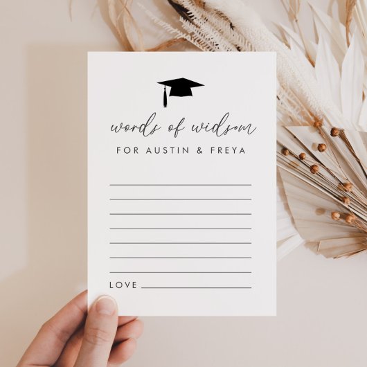 Gemeinsame Abschluss Wörter von Weisheitskarten Einladung