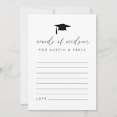 Gemeinsame Abschluss Wörter von Weisheitskarten Einladung (Vorderseite)