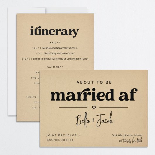 Gemeinsame Bachelor- und Junggeselinnen-Abschied-R Einladung