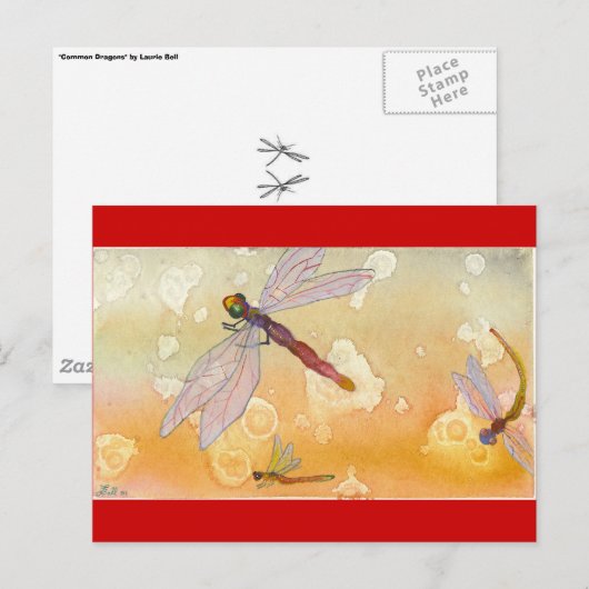 "Gemeinsame Drachen" Postkarte (Vorne/Hinten)