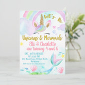 Gemeinsame Einladung von Mermaid und Unicorn zum G (Stehend Vorderseite)