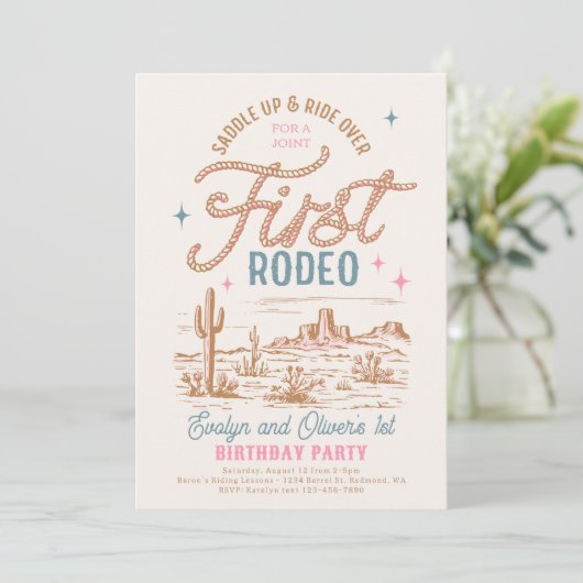 Gemeinsame Einladung von Rodeo zum Geburtstag (Stehend Vorderseite)