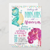 Gemeinsame Einladung von UNICORN Dinosaur zum Gebu (Vorne/Hinten)