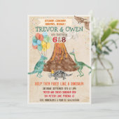 Gemeinsame Einladung zum Geburtstag des zweiköpfig (Stehend Vorderseite)