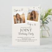 Gemeinsame Einladung zum Geburtstag-Foto (Stehend Vorderseite)