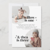 Gemeinsame Einladung zum Geburtstag mit Bögen (Vorderseite)