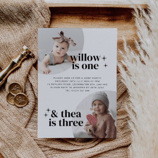 Gemeinsame Einladung zum Geburtstag mit Bögen