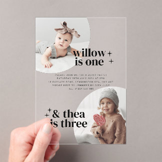 Gemeinsame Einladung zum Geburtstag mit Bögen