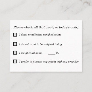 Gemeinsame Entscheidungsfindung für Wägeeingänge Visitenkarte