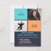 Gemeinsame Foto-Graduierungspartei lädt ein Einladung (Vorderseite)