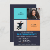 Gemeinsame Foto-Graduierungspartei lädt ein Einladung (Vorne/Hinten)
