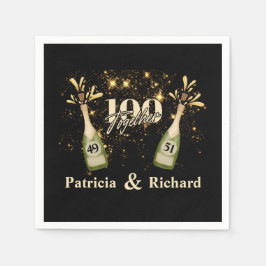 Gemeinsame Geburtstags-Doppelfeier Zweimal Spaß Serviette