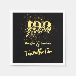 Gemeinsame Geburtstags-Doppelfeier Zweimal Spaß Serviette