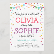 Gemeinsame Geburtstagsfeier Confetti