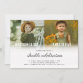 Gemeinsame Geburtstagsfeier Foto Einladung zum Geb (Vorderseite)