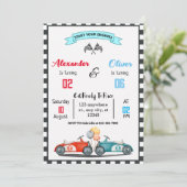 gemeinsame Geburtstagsfeier für Geschwister Einladung (Stehend Vorderseite)