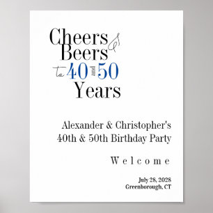Gemeinsame Geburtstagsfeier Prost Bier Blau Willko Poster