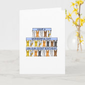 Gemeinsame Geburtstagskatzen am selben Tag Karte (Gelbe Blume)