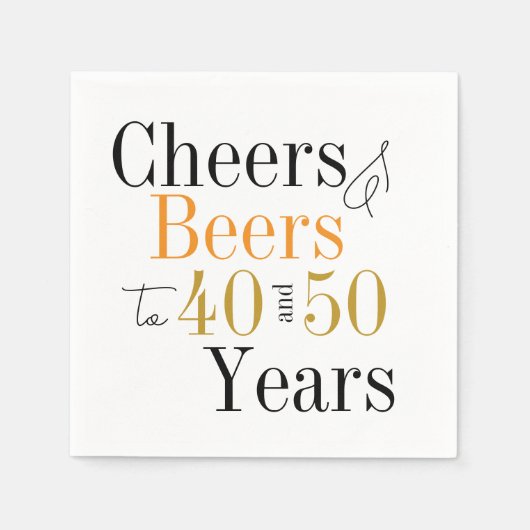 Gemeinsame Geburtstagspartei - Bier-Minimal Serviette (Vorderseite)