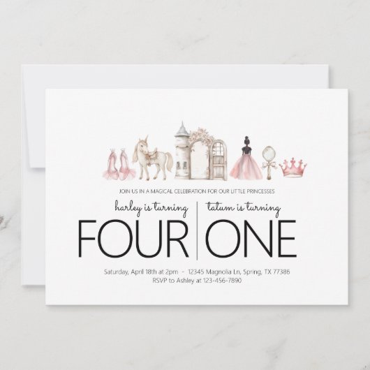 Gemeinsame Geburtstagspartei - Einladung zu Prince (Vorderseite)