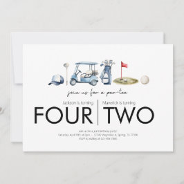 Gemeinsame Geburtstagsparty - Let's Par-tee - Golf Einladung